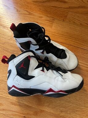 Nike Kids White Black Red High-Top Basketball Sneakers